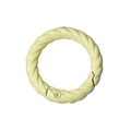 Light green spring ring clasp with twisted texture for DIY keychain making - Outer Diameter 28mm / Lacquer Light Yellow
