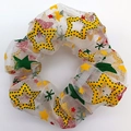 Christmas mesh scrunchie with colorful holiday patterns on white background - Colorful Stars