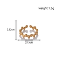 Anillo ajustable de cuentas doradas de acero inoxidable con medidas de 2,13 cm - Cuentas Minimalistas (MN374-Oro)