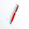 Elegante penna a sfera in metallo rosso con riempimento di pietre di cristallo - Rosso - Diaspro Rosso