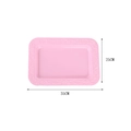 Single Layer Rectangular Embossed 1 Piece Pink