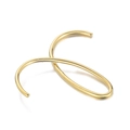 Minimalist curved wire pendant in gold for DIY earring making and creative jewelry design - Golden Curved Line Style (KLJ246-Z)