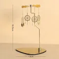 Goldener 18,5cm rotierender Teelichthalter mit dekorativen Traumfänger-Anhängern - Traumfänger Stil 1 / Gold