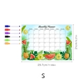 Detailed view of A4 acrylic magnetic monthly planner with 6 colorful marker pens - TYU095 Small Tropical (With 6 Pens)