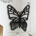 Detail showing dimensions of the butterfly corner shelf, height 11in and width 9in - Black Butterfly Corner