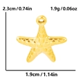 Ciondolo a stella marina in acciaio inossidabile 304 con trama e dimensioni specificate - Oro
