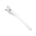 Transparent plastic hair clip with professional seamless design for styling and dyeing - White
