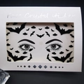 Halloween face sticker with black glitter bats for eye decoration in white gift box - 014