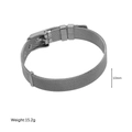 Silver 10mm wide mesh stainless steel watch band with pin buckle weighting 15.2g - Silver Watchband Style