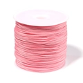 Macro detail of high-quality pink 0.8mm nylon cord roll for DIY jewelry making and weaving - 0.8mm Diameter (Approx. 90m/Roll) / Light Pink