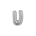 Polished silver balloon style letter U charm for retro DIY bracelets and jewelry - Letter U / Silver