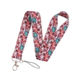 Close-up of cartoon doctor and nurse lanyard with durable metal lobster clasp - Doctor Nurse Figures-White