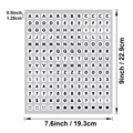 0.5 inch round waterproof alphabet stickers set with letters and numbers on white sheets - White Circle Black Text