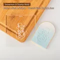 Schneemann Plätzchenform und Prägewerkzeug aus Acryl für die weihnachtliche Backstube - QA296-Schneemann B Präger