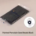 4mm black seed beads with 1.2mm inner hole for DIY jewelry making and embroidery - Black 4mm
