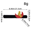 Halloween bat and moon snap bracelet with glitter finish and size dimensions - Moon Bat