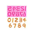 Stampo in silicone rosa numeri 0-9 per cioccolato fondente e artigianato fai-da-te - Stile Numeri (B174) / Rosa
