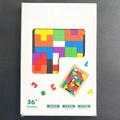 Colorful wooden Russian block puzzle toy for kids' early learning and skill development - Boxed Premium Engraved Russian Block