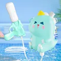 Turquoise dinosaur backpack water gun with 1500ml tank for kids outdoor water play - Dinosaur Backpack Water Gun Green 1500ML