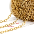 Textured 18k gold plated 8mm stainless steel DIY link chain with 2mm wire diameter - Gold (2mm Wire 8mm Wide 1:1 Mesh Pattern Cross Chain)
