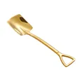 Creative golden square head shovel spoon in polished stainless steel for desserts - Non-magnetic Gold Flat Shovel (201 Stainless Steel)