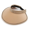 Faltbarer Sonnenhut in Beige mit breiter Krempe und elastischem Band für Damen im Sommer - Einheitsgröße / Khaki