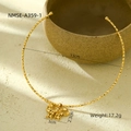 Collana girocollo in acciaio inossidabile con ciondolo a fiocco dorato - Stile a Fiocco B (NMSN-A359-1) / Oro