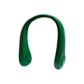Portable bladeless neck fan in dark green finish with ergonomic U-shaped surround air vents - Green