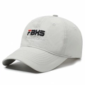 Light grey baseball cap with black FBKS embroidery and Joe Le Show script lettering - Adjustable / Light Gray
