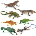 Realistisches Spielzeug-Eidechsen-Set mit bunten Chamäleon-Modellen für Wissenschaft - Simulation Reptilienmodell-Set (Komplettes Set)