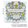 Enchanted Forest coloring book by Johanna Basford with 12 inner pages for stress relief - Forest Nature Theme (English Edition)