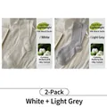 Silk ballet style slouch socks in white and light grey 2-pack for cooling summer comfort - 2 Pairs Pack / White + Light Grey