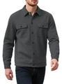 Detail of dark grey quilted jacket showing textured waffle pattern and chest pockets - S / Dark Gray