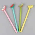 Penne gel per studenti con decorazioni in silicone a forma di frutta in quattro stili - Penna Gel Fetta di Frutta Fresca