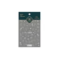 Embossed wedding nail stickers with white lines and silver hearts on green card packaging - Romantic Wedding Embossed (TS-1349)