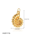 Golden nautilus pendant detail with 15mm width and 20mm height dimensions for jewelry DIY - Small Conch