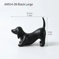 Figura decorativa de perro salchicha de cerámica negro mate tamaño grande - Grande / Negro