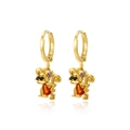 Sparkling gold squirrel earrings with zircon stone inlay and cartoon animal design - Squirrel Style (Style 29)