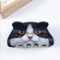 Pinza para el pelo de gato blanco y negro con ojos naranjas en resina brillante - Grande / Gato blanco y negro grande (大D3-2-11)