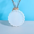 Moule en silicone rond à bords ondulés pour sous-verres en résine DIY et plateaux - Petit Rond Ondulé 14cm