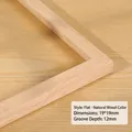 Flat minimalist natural wood picture frame with precision 45-degree corner joints - Flat Style / 25x30cm / Natural Wood Color