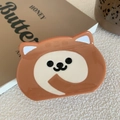 Cute brown Shiba Inu acetate hair claw clip for women featuring a glossy dog design - 7.7cm / Khaki