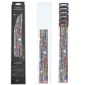 Colorful clip-in glitter hair tinsel kit with 12 smart clips and 60cm shiny strands - 6 Pieces Set / Tri-Color (6-Piece Set)