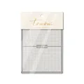 5D embossed nail art sticker featuring grey plaid patterns in professional retail packaging - Gray White Fine Plaid Style (MS60)