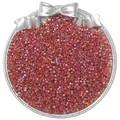 2.5mm dark rose red pearlescent glass seed beads in a silver decorative tray - Wine Red (10g/Pack Approx 700pcs)