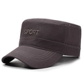 Berretto sportivo grigio scuro a testa piatta con ricamo SPORT 3D per esterni - Taglia Unica(Regolabile) / Grigio