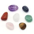Set van 7 natuurlijke gepolijste helende kristallen en chakra stenen, maat 1,5-2 cm - 7-delige set
