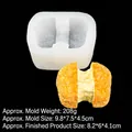 Silicone toast bread mold for DIY crafts with detailed 9.8x7.5x4.5cm texture design - 2# Spiral Texture/B854