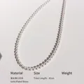 Elegant 42cm white pearl necklace featuring polished brass gold-plated clasps - 5mm