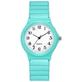 Orologio al quarzo per bambini turchese con quadrante bianco e cinturino silicone - Verde Menta